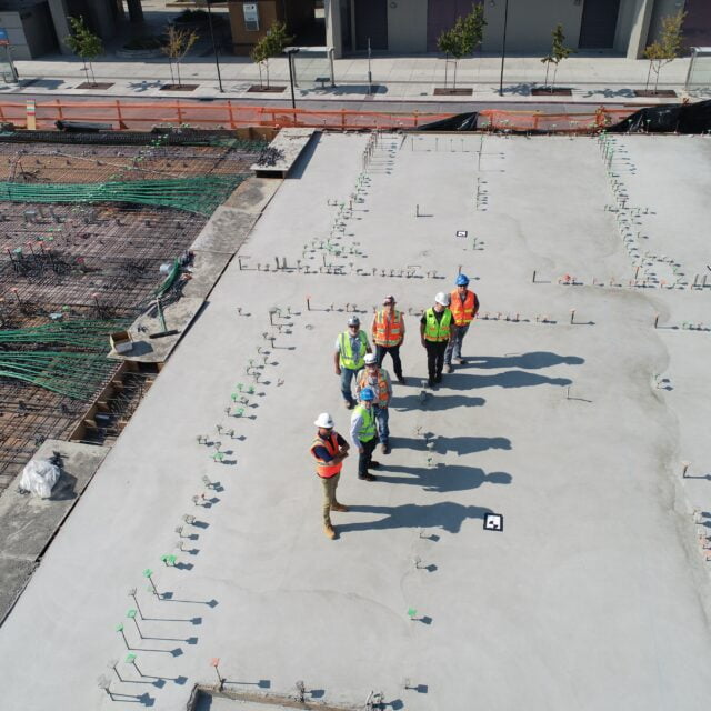 Engineers on a construction site